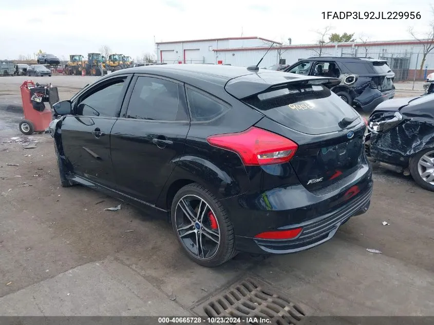 2018 Ford Focus St VIN: 1FADP3L92JL229956 Lot: 40665728