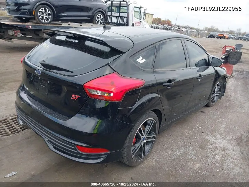 2018 Ford Focus St VIN: 1FADP3L92JL229956 Lot: 40665728