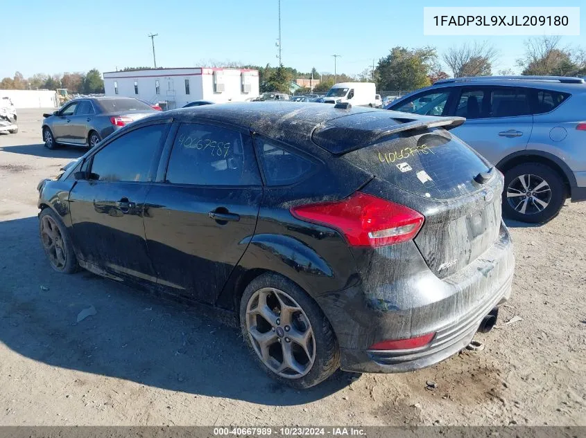 2018 Ford Focus St VIN: 1FADP3L9XJL209180 Lot: 40667989