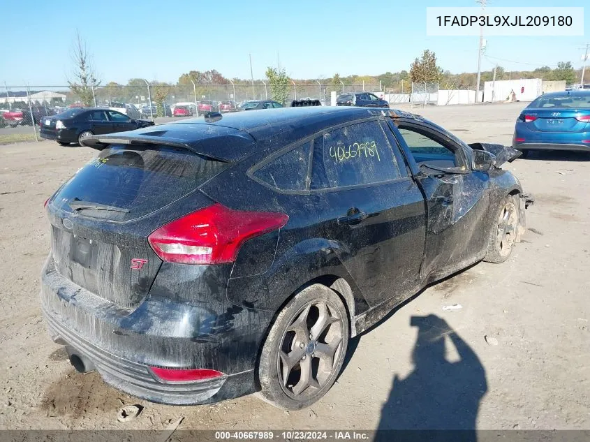 2018 Ford Focus St VIN: 1FADP3L9XJL209180 Lot: 40667989