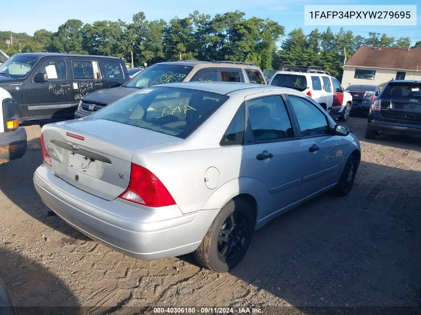 2000 Ford Focus Se VIN: 1FAFP34PXYW279695 Lot: 40306180