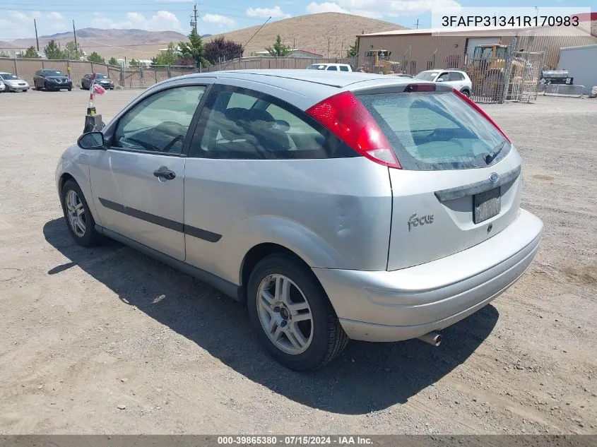 3FAFP31341R170983 2001 Ford Focus Zx3