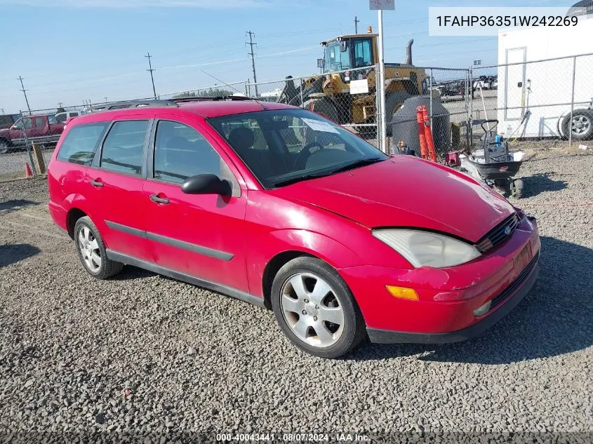 2001 Ford Focus Se VIN: 1FAHP36351W242269 Lot: 40043441