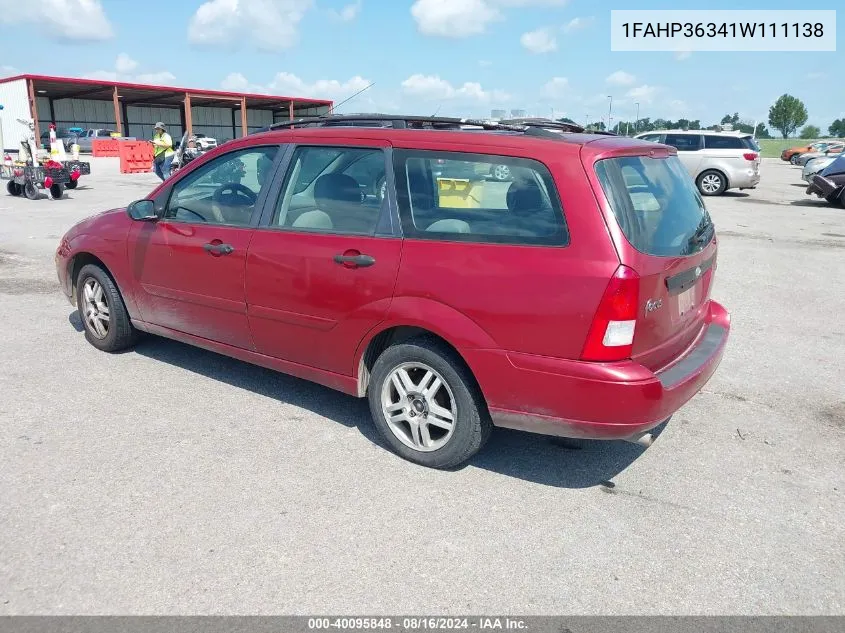 2001 Ford Focus Se VIN: 1FAHP36341W111138 Lot: 40095848