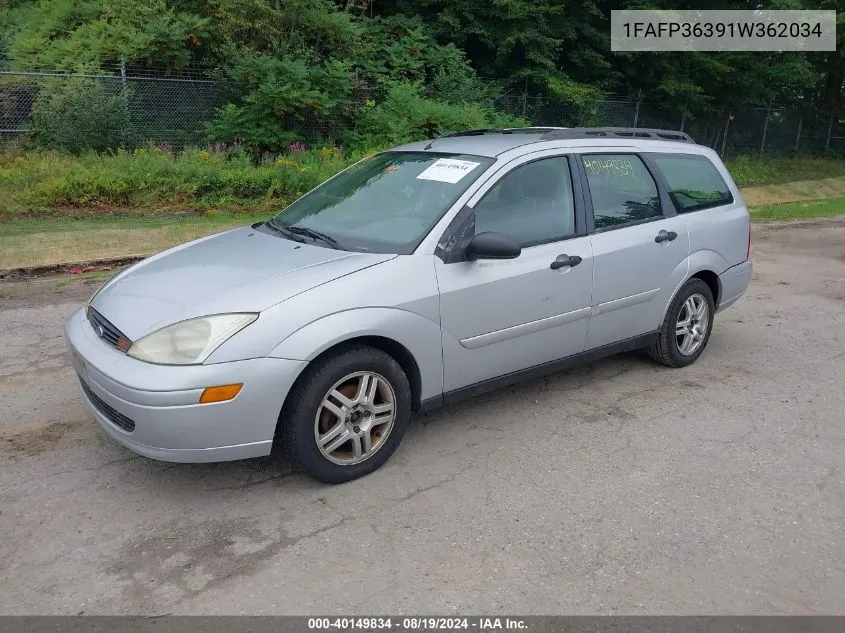 2001 Ford Focus Se VIN: 1FAFP36391W362034 Lot: 40149834