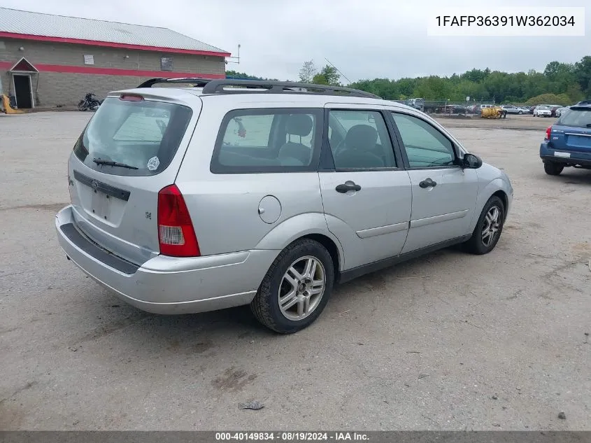 2001 Ford Focus Se VIN: 1FAFP36391W362034 Lot: 40149834