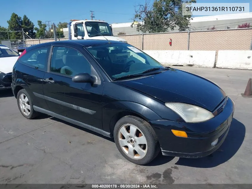 2001 Ford Focus Zx3 VIN: 3FAHP31361R110731 Lot: 40200178