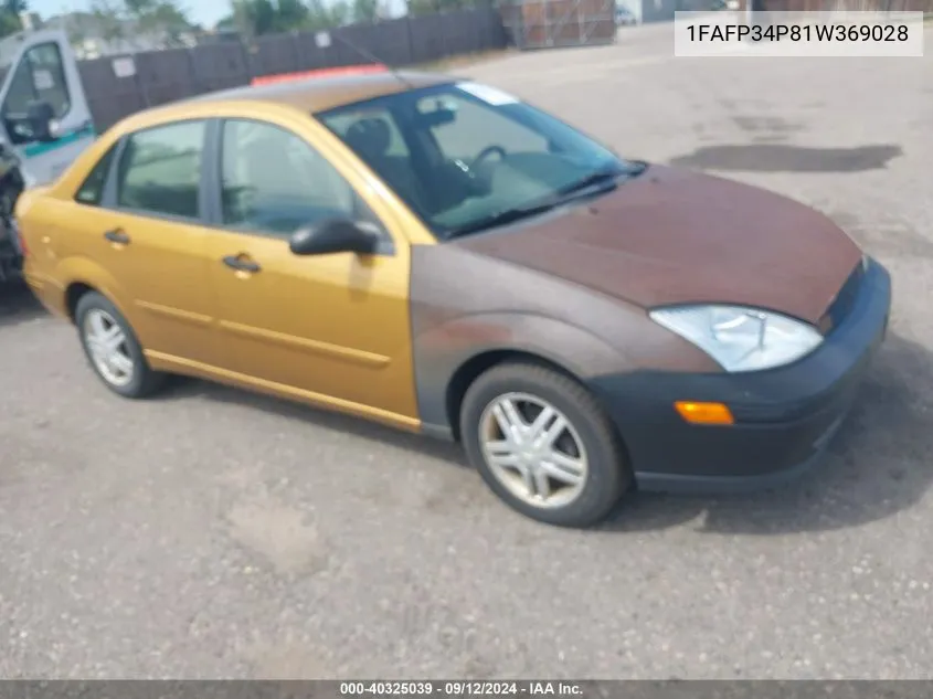 2001 Ford Focus Se/Se Comfort VIN: 1FAFP34P81W369028 Lot: 40325039