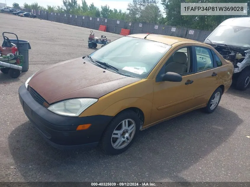 2001 Ford Focus Se/Se Comfort VIN: 1FAFP34P81W369028 Lot: 40325039