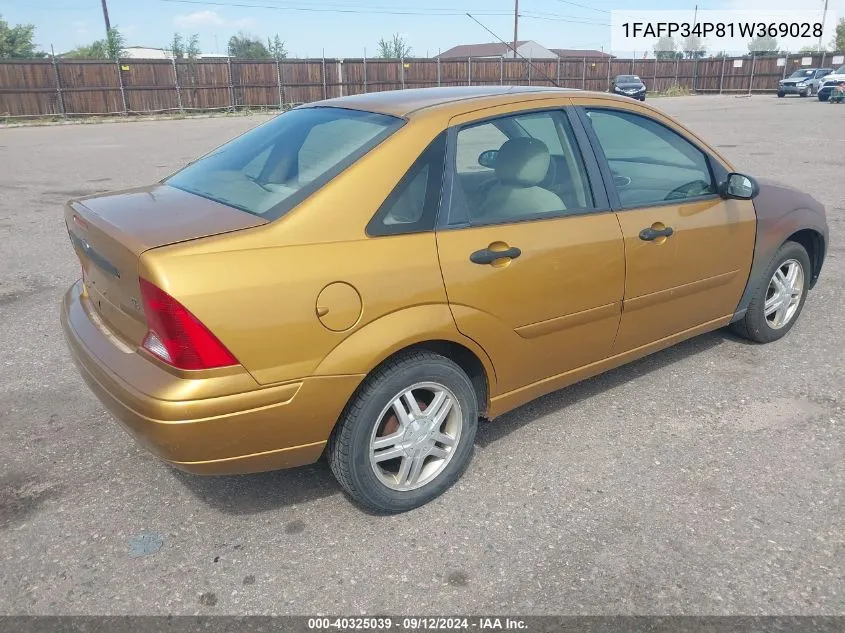 2001 Ford Focus Se/Se Comfort VIN: 1FAFP34P81W369028 Lot: 40325039