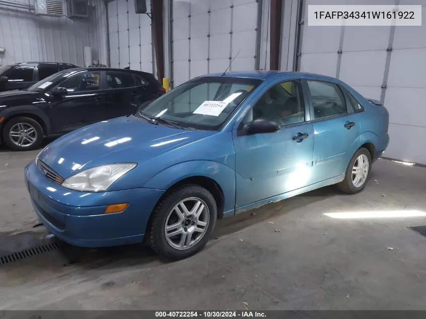 2001 Ford Focus Se VIN: 1FAFP34341W161922 Lot: 40722254