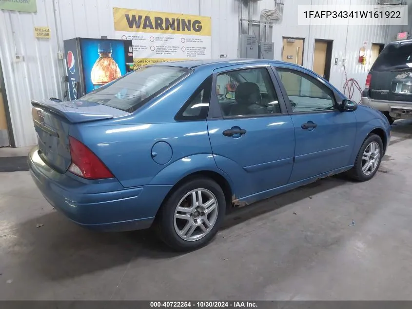 2001 Ford Focus Se VIN: 1FAFP34341W161922 Lot: 40722254