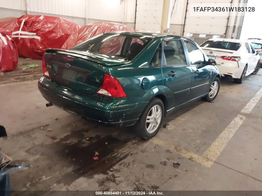 2001 Ford Focus Se VIN: 1FAFP34361W183128 Lot: 40854401