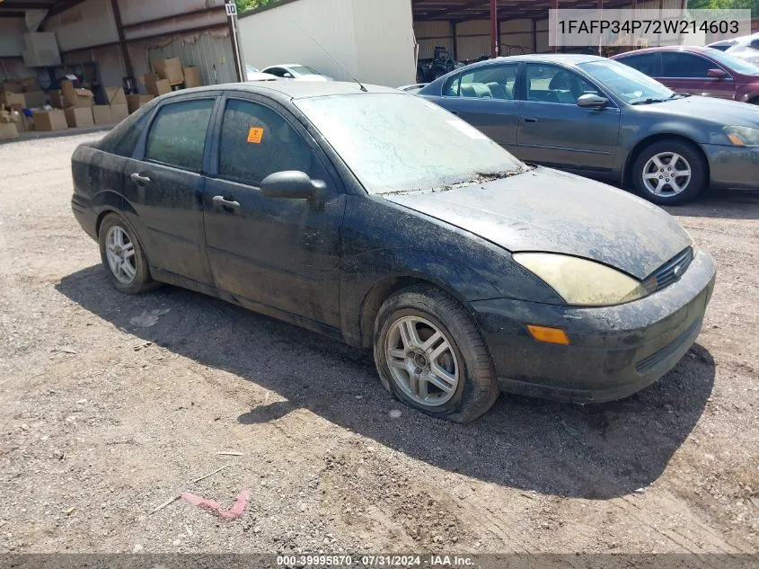 2002 Ford Focus Se VIN: 1FAFP34P72W214603 Lot: 39995870