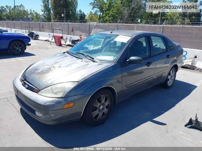 2002 Ford Focus Zts VIN: 1FAHP38332W166842 Lot: 40119906