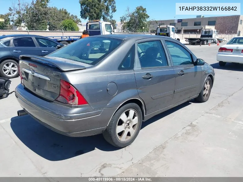 2002 Ford Focus Zts VIN: 1FAHP38332W166842 Lot: 40119906