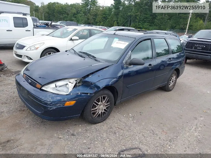 2002 Ford Focus Se/Ztw VIN: 1FAFP36392W255910 Lot: 40291337