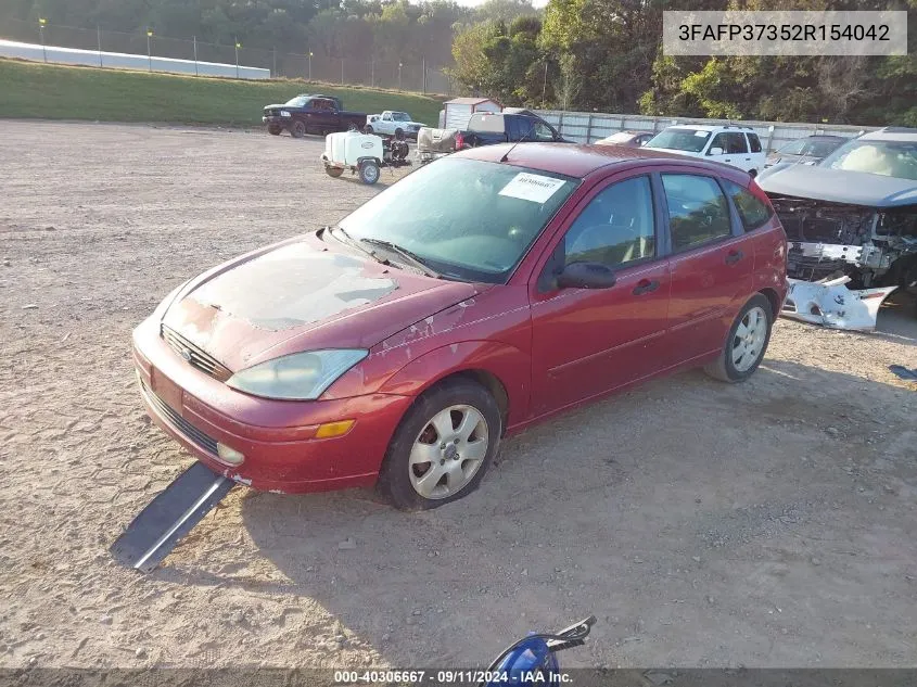 2002 Ford Focus Zx5 VIN: 3FAFP37352R154042 Lot: 40306667