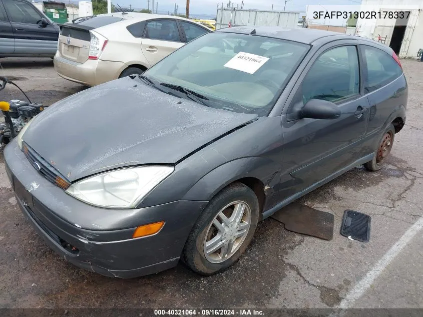 2002 Ford Focus Zx3 VIN: 3FAFP31302R178337 Lot: 40321064