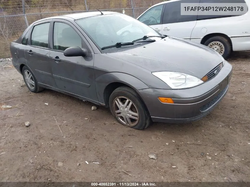 1FAFP34P12W248178 2002 Ford Focus Se