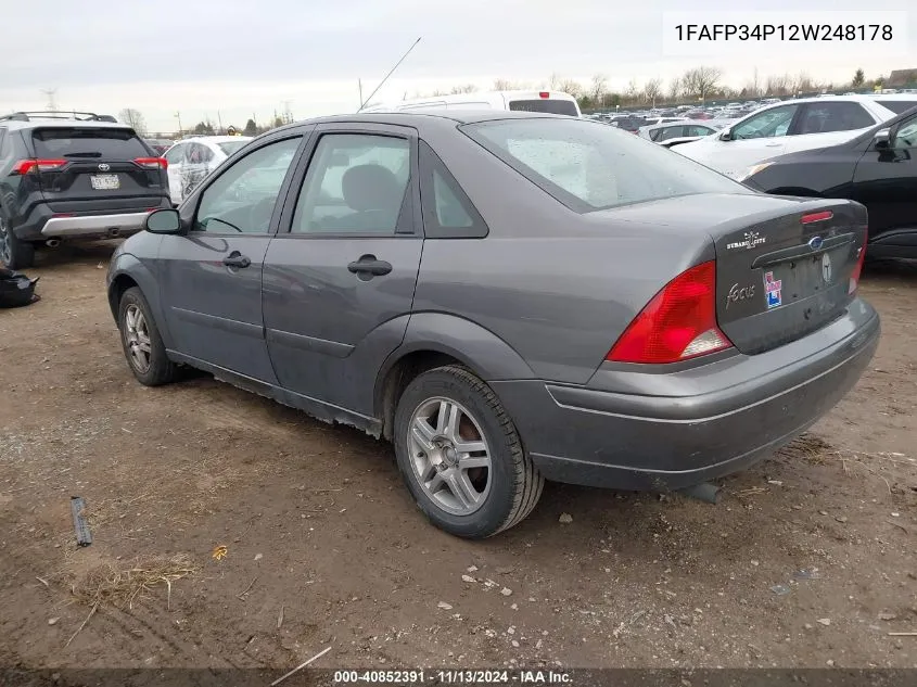 1FAFP34P12W248178 2002 Ford Focus Se