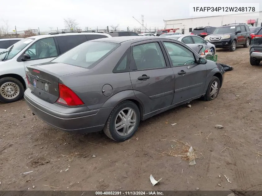 1FAFP34P12W248178 2002 Ford Focus Se