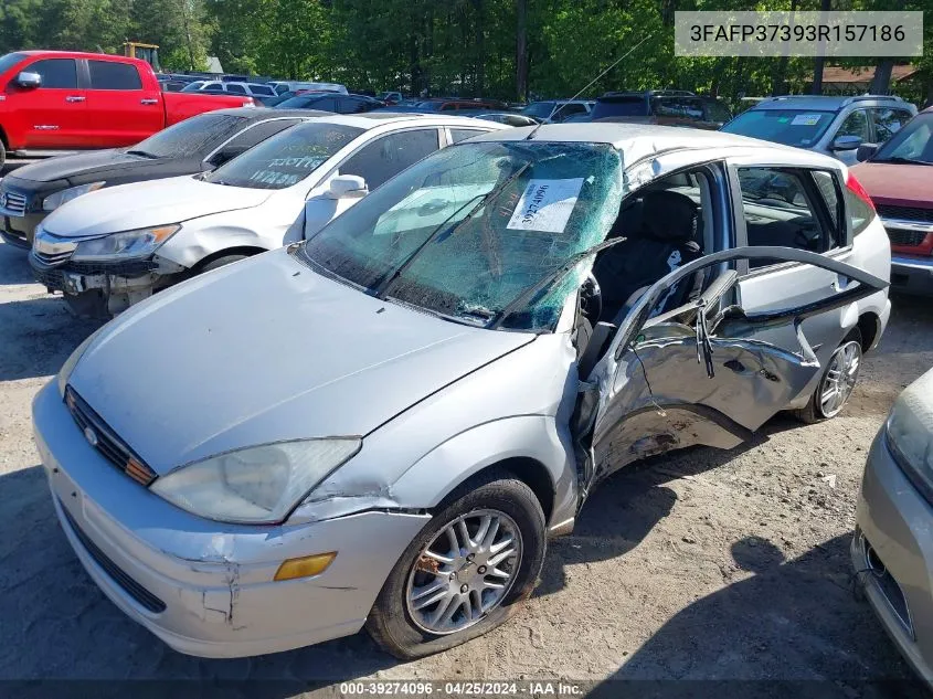 2003 Ford Focus Zx5 VIN: 3FAFP37393R157186 Lot: 39274096