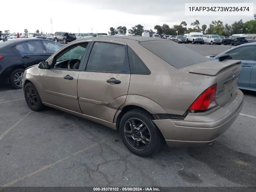 2003 Ford Focus Se VIN: 1FAFP34Z73W236474 Lot: 39378102