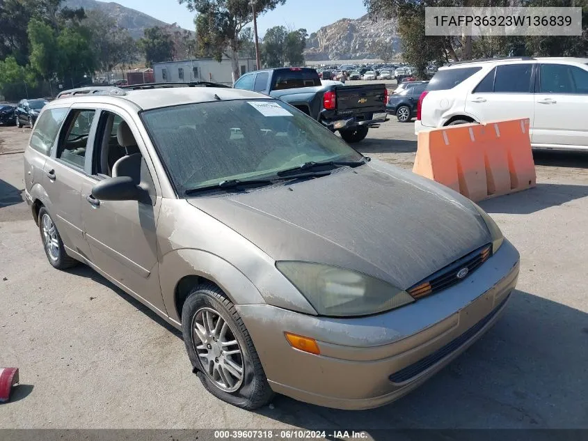 2003 Ford Focus Se/Ztw VIN: 1FAFP36323W136839 Lot: 39607318