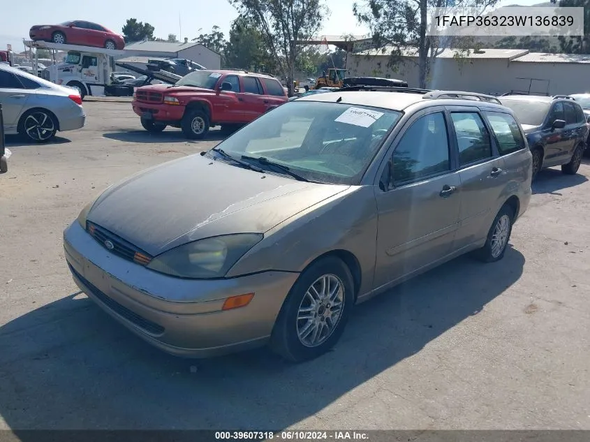 2003 Ford Focus Se/Ztw VIN: 1FAFP36323W136839 Lot: 39607318