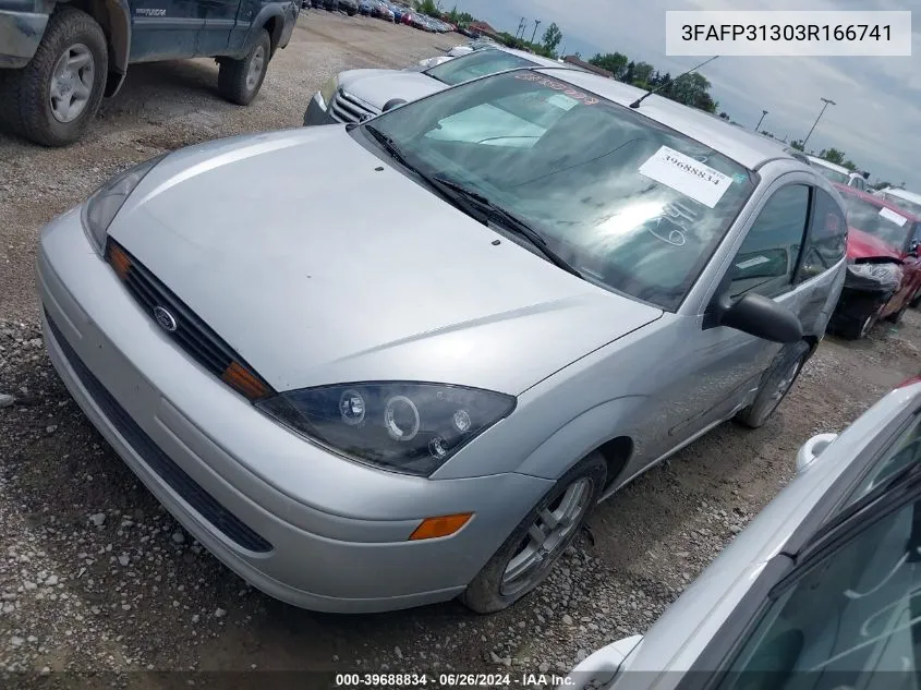 2003 Ford Focus Zx3 VIN: 3FAFP31303R166741 Lot: 39688834