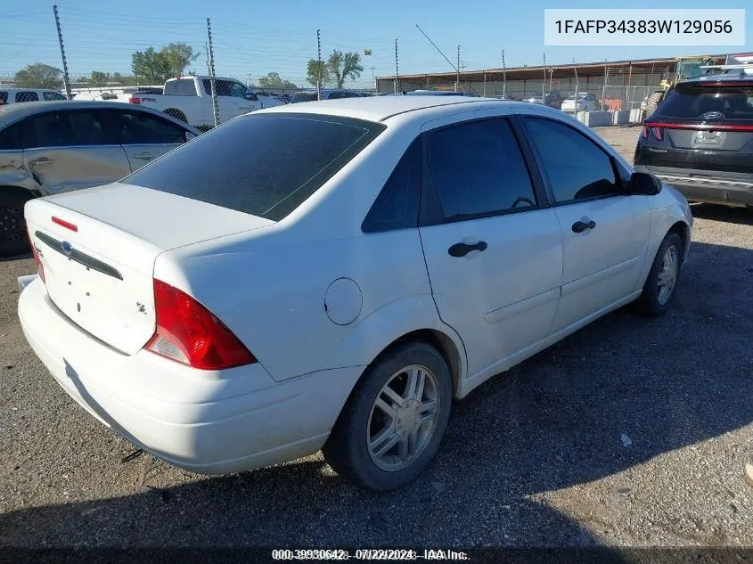 2003 Ford Focus Se VIN: 1FAFP34383W129056 Lot: 39930642