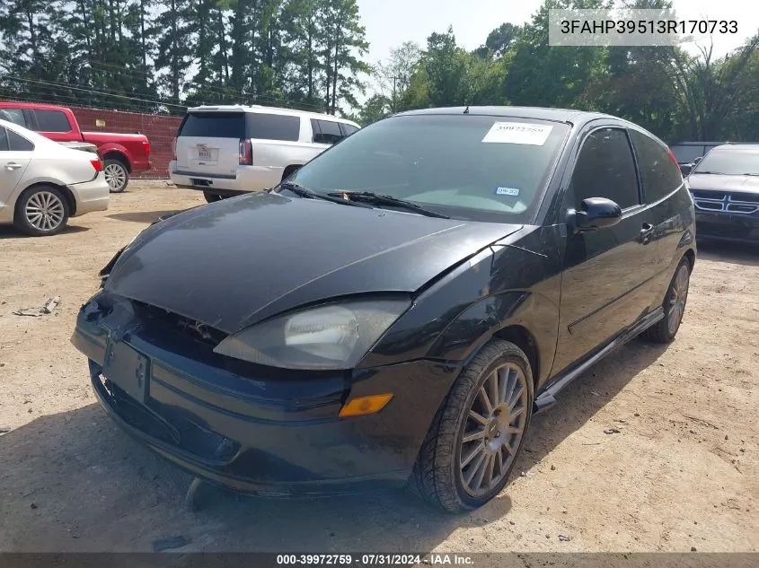 2003 Ford Focus Svt VIN: 3FAHP39513R170733 Lot: 39972759