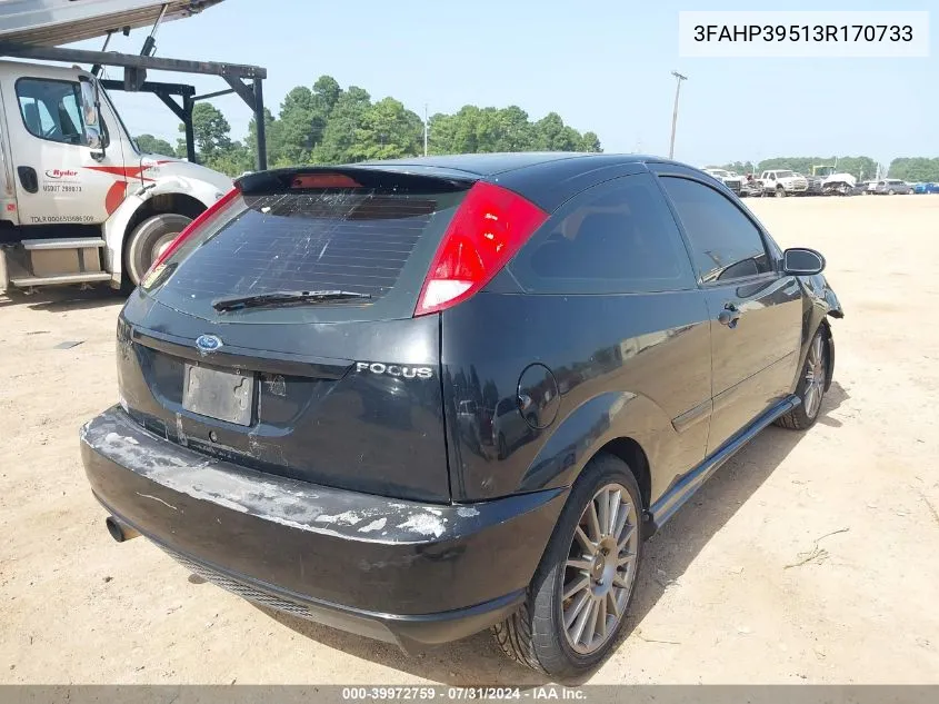 2003 Ford Focus Svt VIN: 3FAHP39513R170733 Lot: 39972759