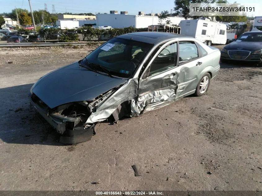 2003 Ford Focus Se Comfort/Se Sport VIN: 1FAHP34Z83W344191 Lot: 40156543