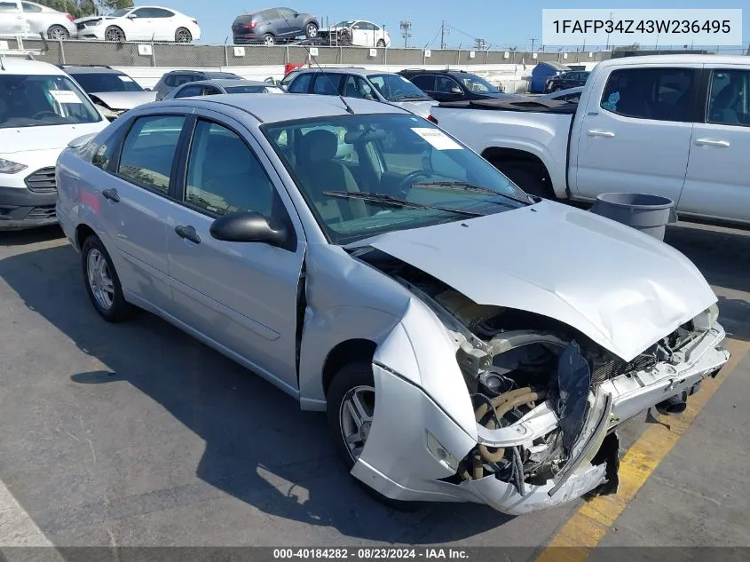 2003 Ford Focus Se VIN: 1FAFP34Z43W236495 Lot: 40184282