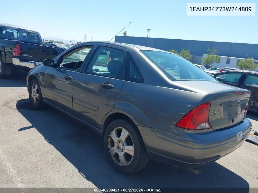 2003 Ford Focus Se VIN: 1FAHP34Z73W244809 Lot: 40209421