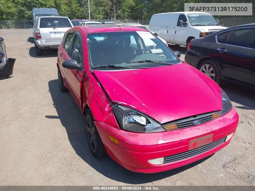 2003 Ford Focus Zx5 VIN: 3FAFP37313R175200 Lot: 40234053