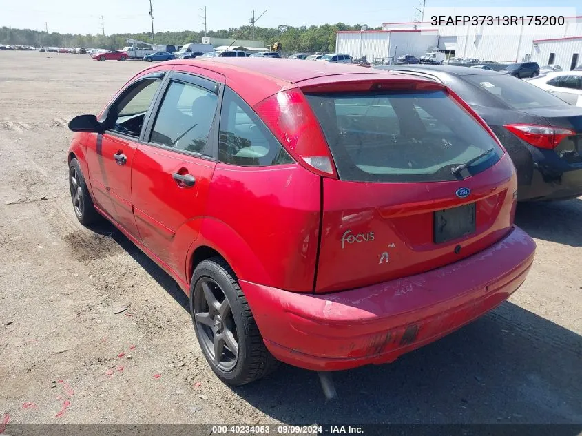 2003 Ford Focus Zx5 VIN: 3FAFP37313R175200 Lot: 40234053