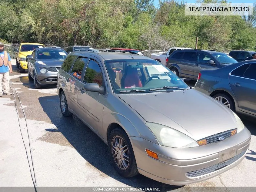 2003 Ford Focus Se/Ztw VIN: 1FAFP36363W125343 Lot: 40295364