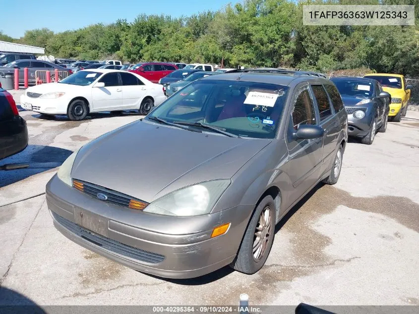 2003 Ford Focus Se/Ztw VIN: 1FAFP36363W125343 Lot: 40295364