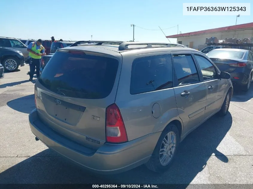 2003 Ford Focus Se/Ztw VIN: 1FAFP36363W125343 Lot: 40295364