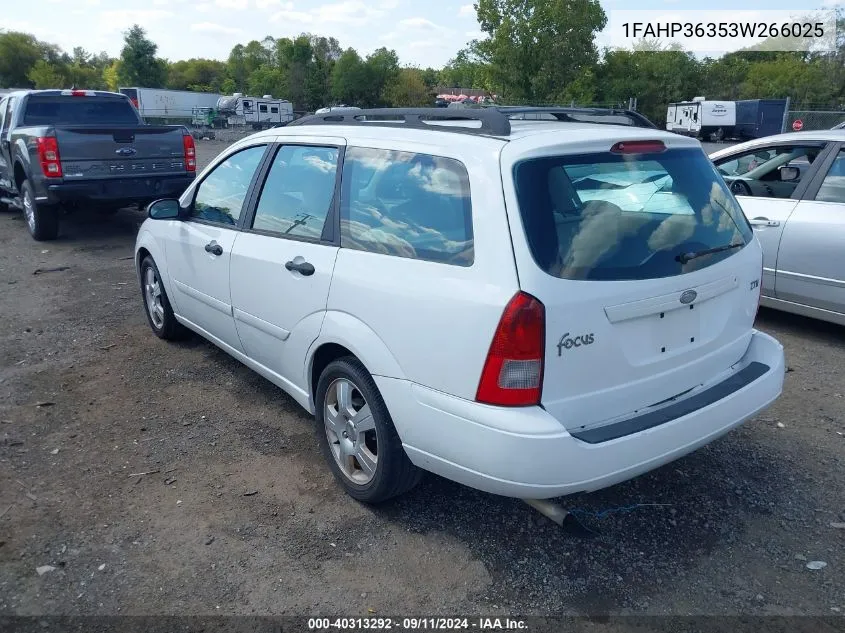 2003 Ford Focus Se/Ztw VIN: 1FAHP36353W266025 Lot: 40313292