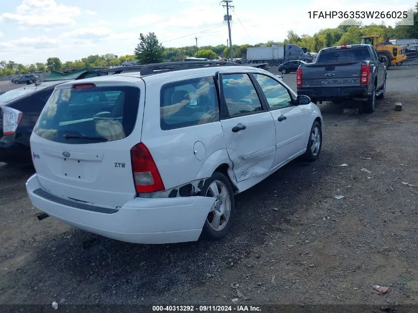 2003 Ford Focus Se/Ztw VIN: 1FAHP36353W266025 Lot: 40313292