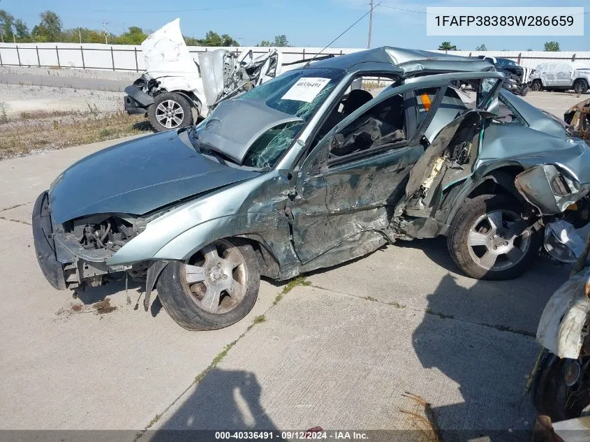 2003 Ford Focus Zts VIN: 1FAFP38383W286659 Lot: 40336491