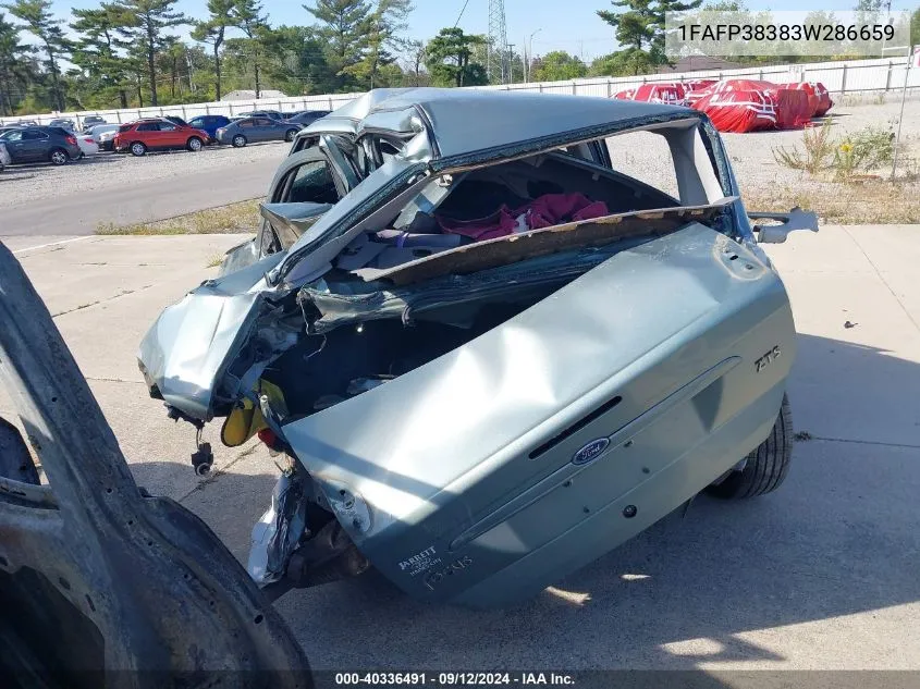 2003 Ford Focus Zts VIN: 1FAFP38383W286659 Lot: 40336491