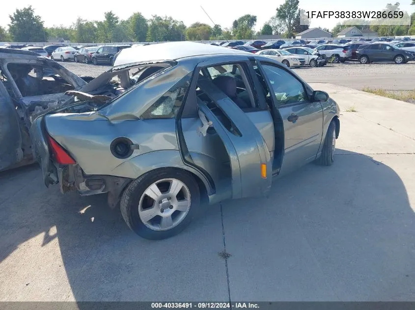 2003 Ford Focus Zts VIN: 1FAFP38383W286659 Lot: 40336491