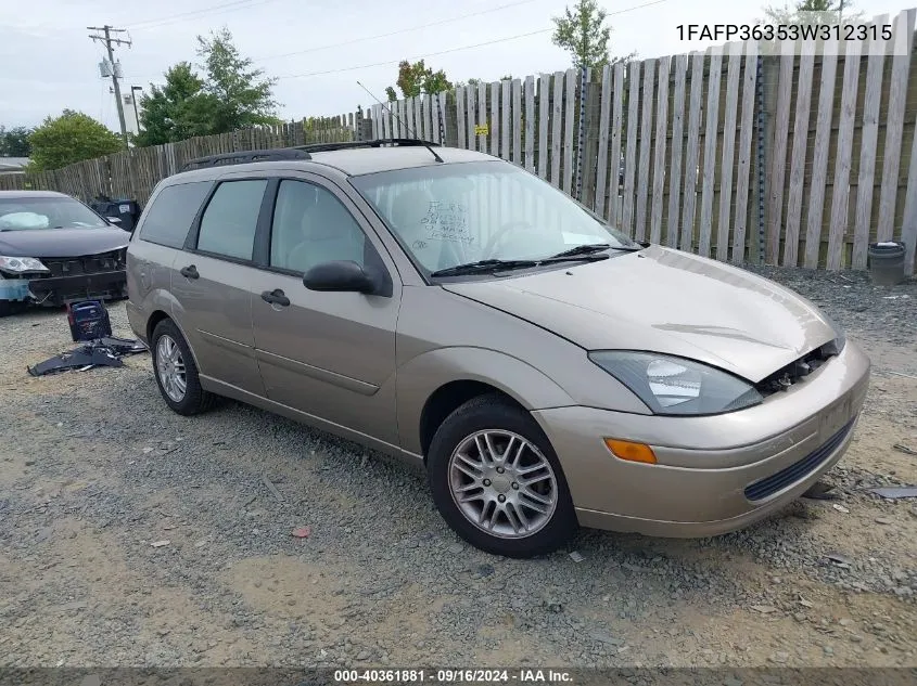 2003 Ford Focus Se/Ztw VIN: 1FAFP36353W312315 Lot: 40361881