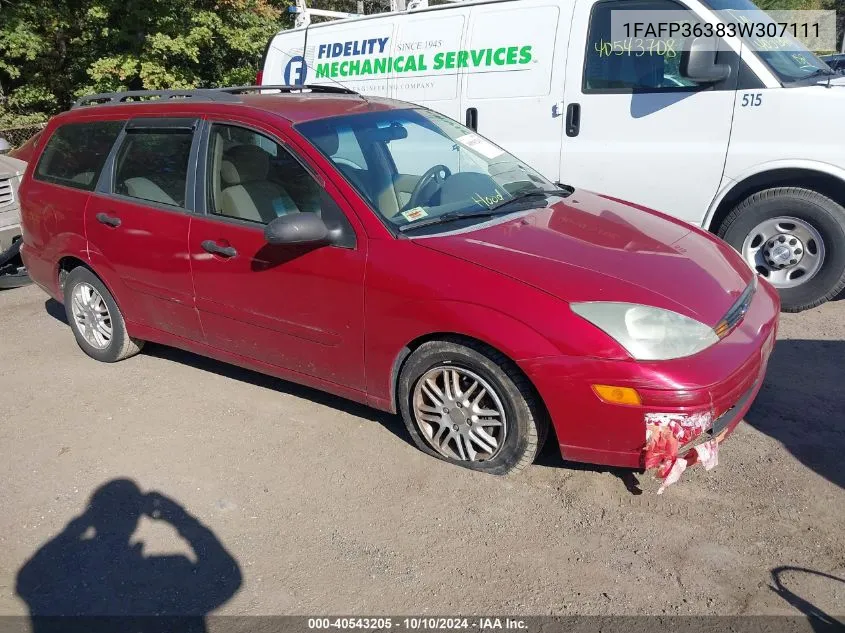 2003 Ford Focus Se/Ztw VIN: 1FAFP36383W307111 Lot: 40543205