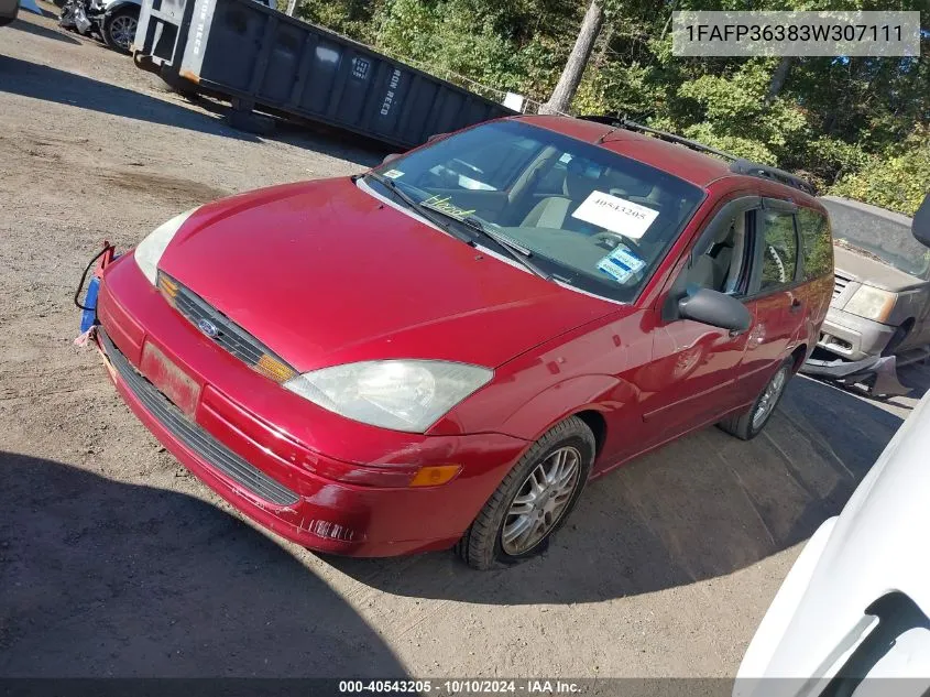 2003 Ford Focus Se/Ztw VIN: 1FAFP36383W307111 Lot: 40543205